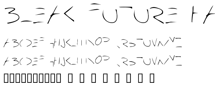 Bleak Future Hand font